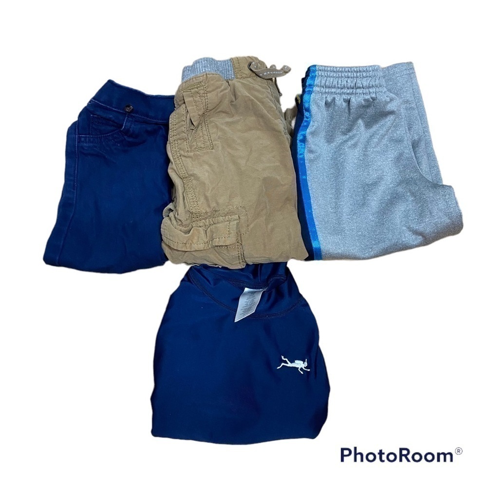 18 Month Boy Clothing Bundle Navy Khaki Sweat Pants Long Sleeve Athletic Shirt